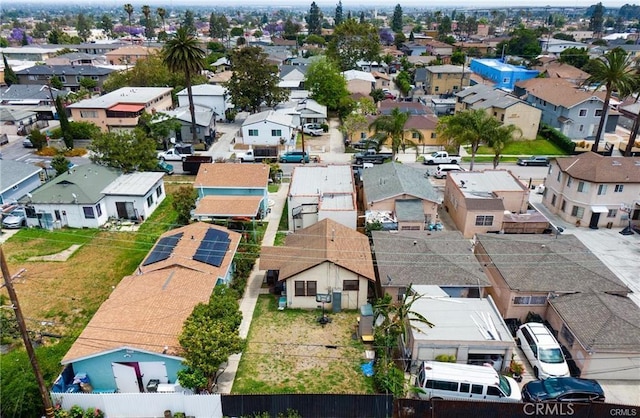 bird's eye view with a residential view