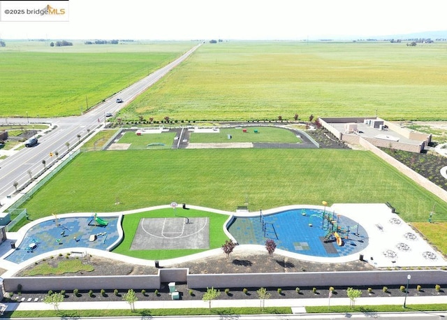 bird's eye view featuring a rural view