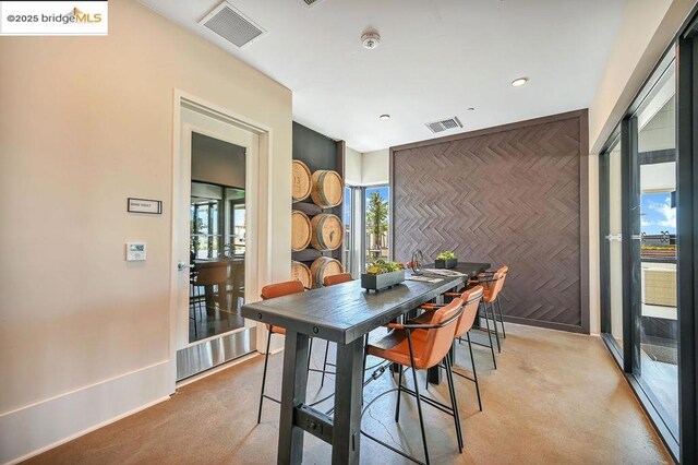 view of dining area