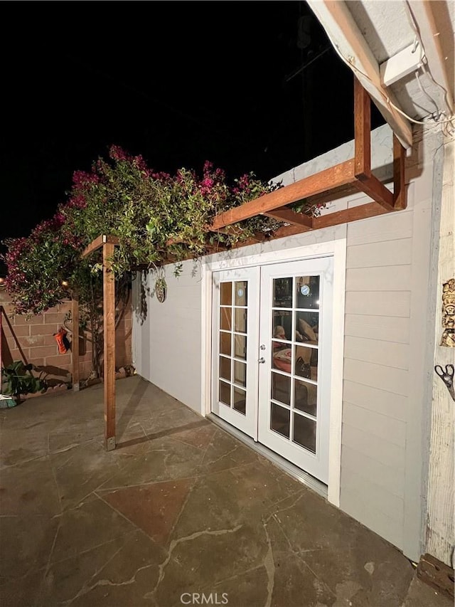 view of patio with french doors