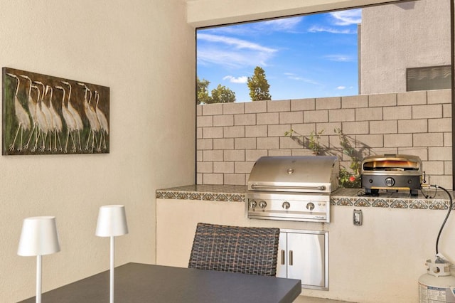 view of patio featuring area for grilling