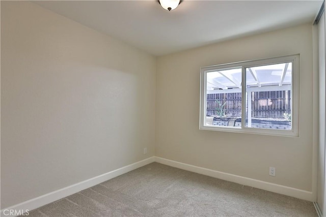 view of carpeted spare room