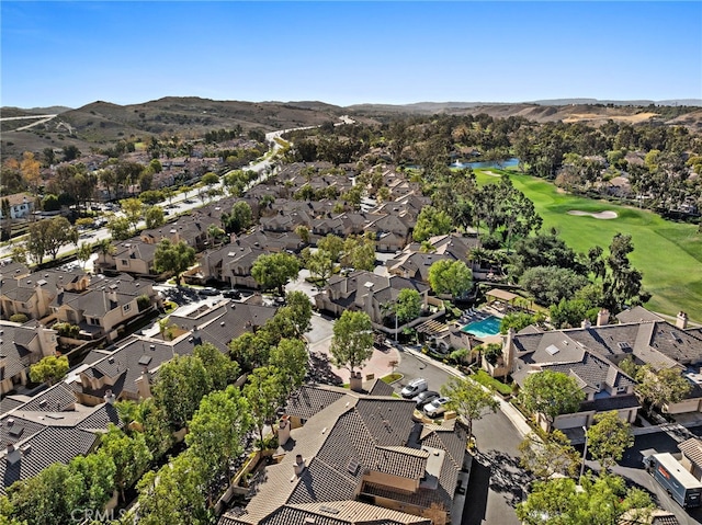 aerial view featuring a mountain view