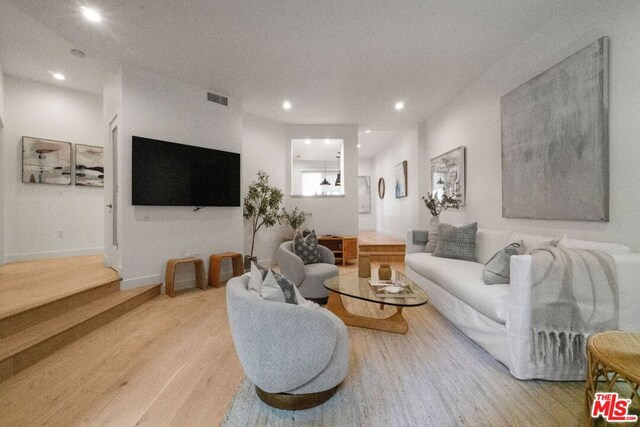 living room featuring hardwood / wood-style floors