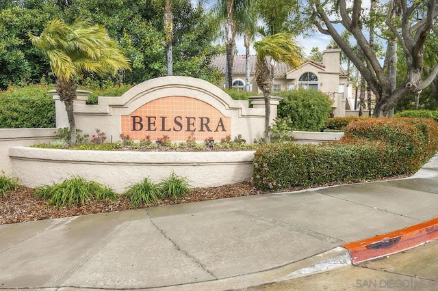 view of community sign