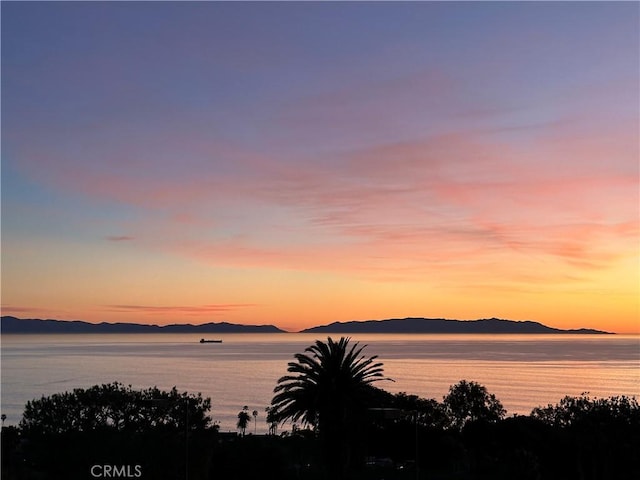 property view of water featuring a mountain view