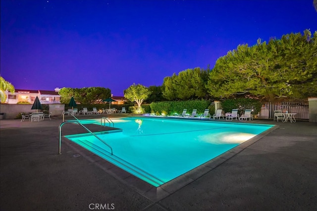 view of pool with a patio area