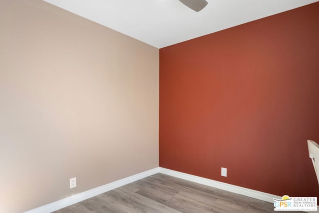 empty room featuring light hardwood / wood-style floors