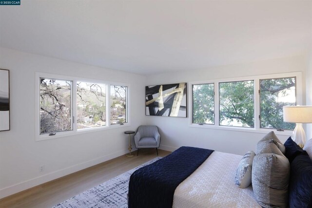 bedroom featuring hardwood / wood-style floors