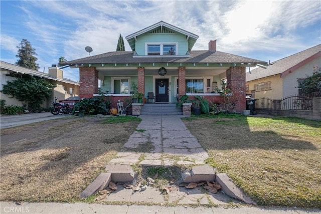 view of front of home with a porch