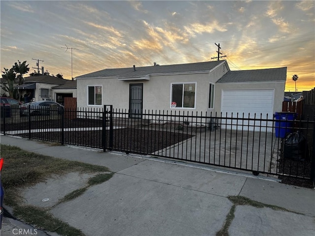 view of front of home featuring a garage