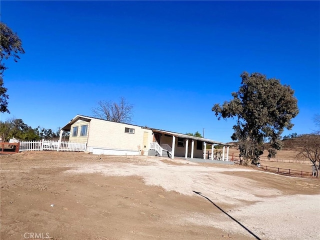 view of rear view of property