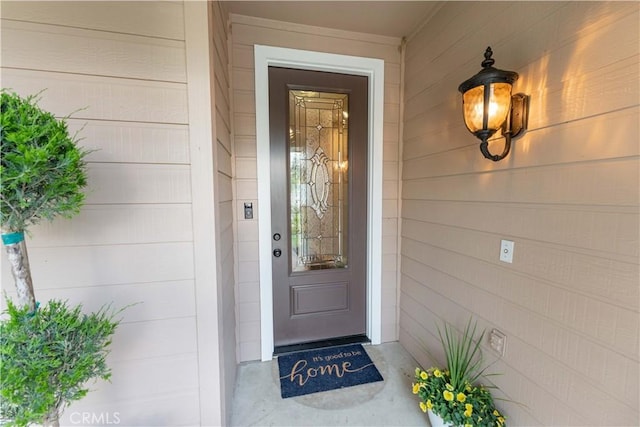 view of doorway to property