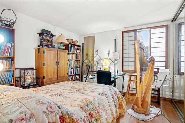 bedroom featuring light hardwood / wood-style floors