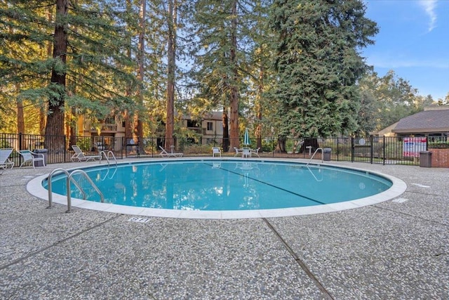 view of pool with a patio