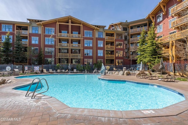 view of pool with a patio area