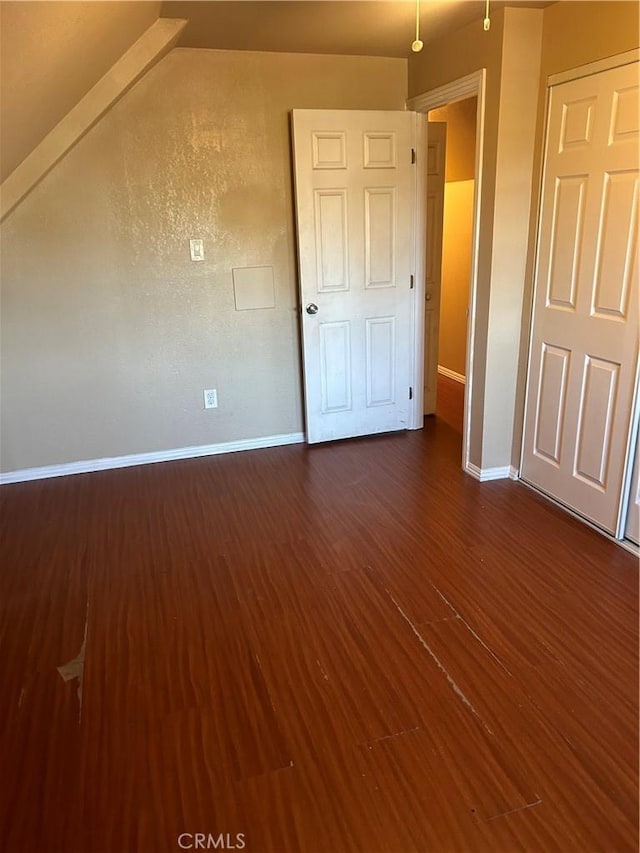 interior space featuring dark hardwood / wood-style flooring