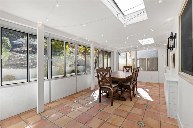 sunroom / solarium with a skylight