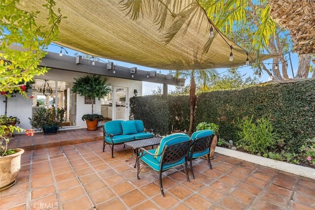 view of patio featuring outdoor lounge area