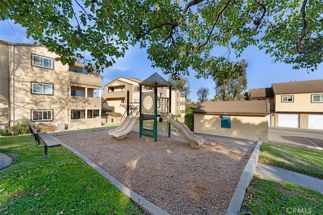 view of jungle gym