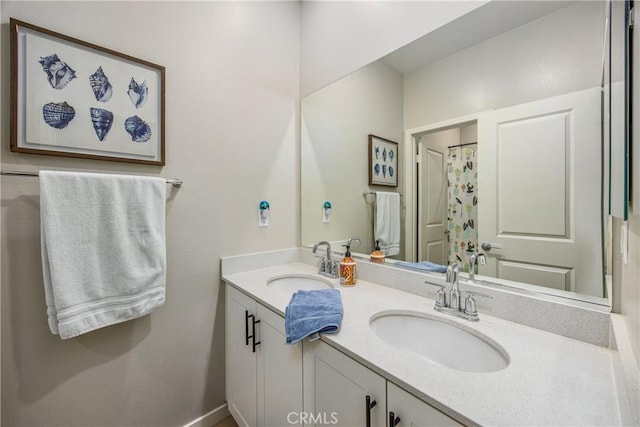 bathroom with vanity