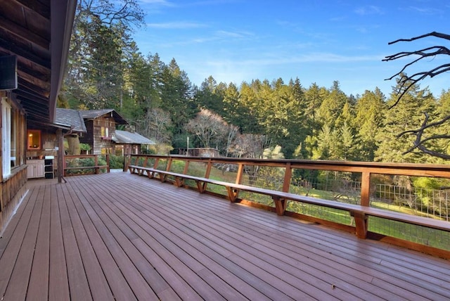 view of wooden deck