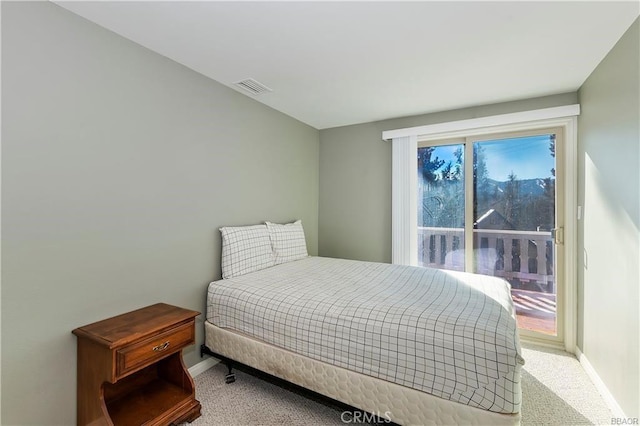 bedroom featuring carpet