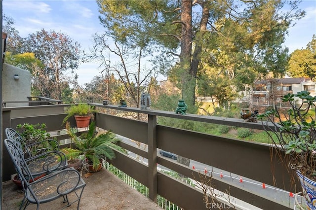 view of balcony