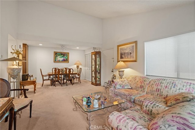 view of carpeted living room