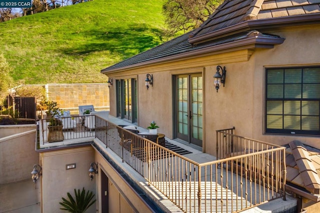 exterior space with french doors