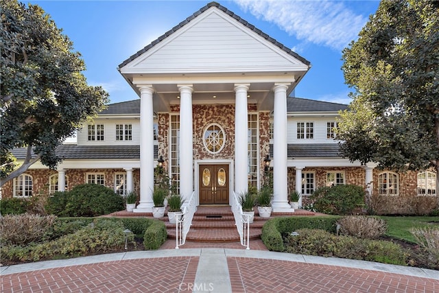 view of neoclassical / greek revival house