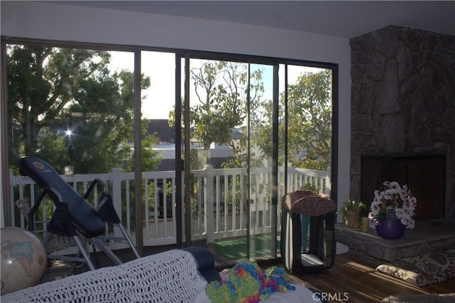 view of sunroom