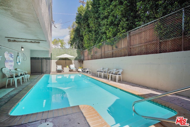 view of pool with a patio