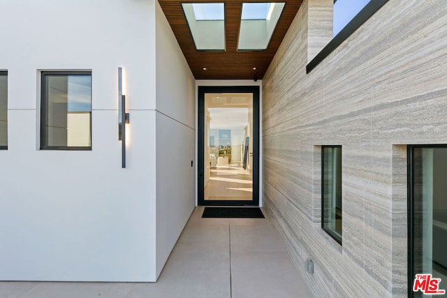 view of doorway to property