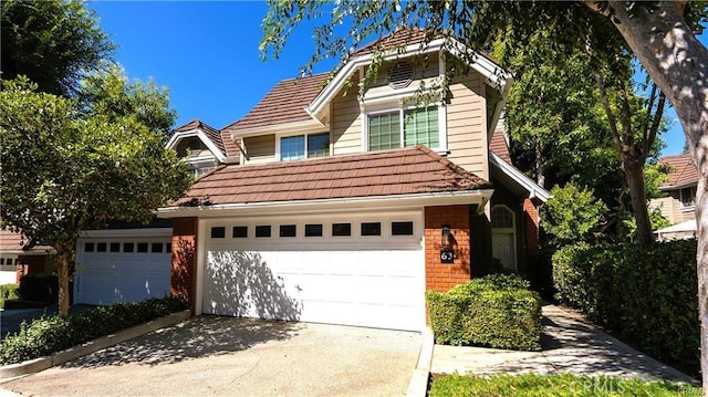 view of property featuring a garage