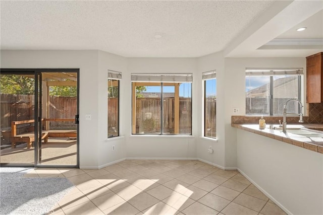 interior space featuring sink and a healthy amount of sunlight