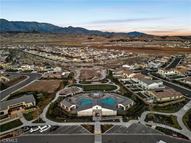 aerial view featuring a mountain view