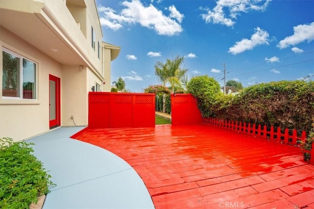 view of patio / terrace with a deck