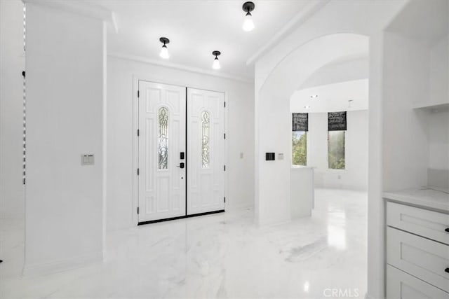 foyer entrance with crown molding