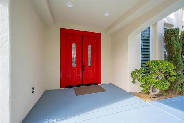 view of doorway to property