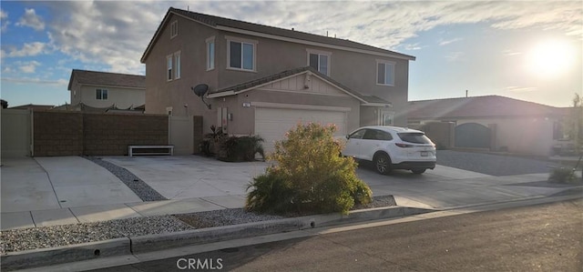 view of front facade with a garage