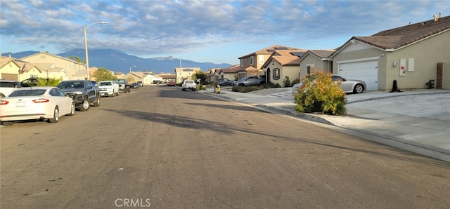 view of road featuring a mountain view