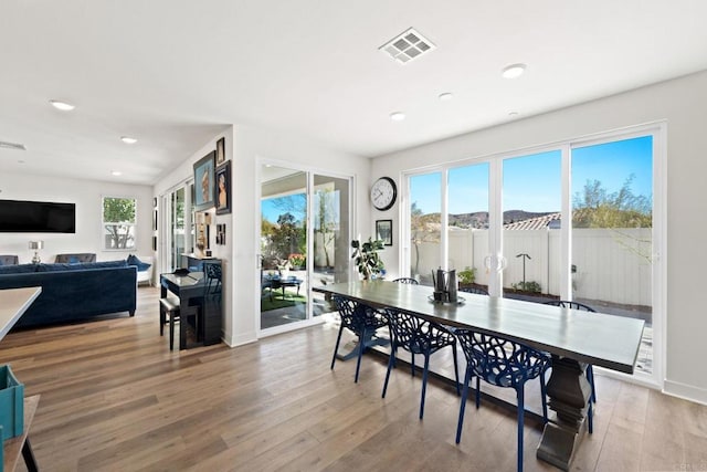 dining room featuring hardwood / wood-style floors