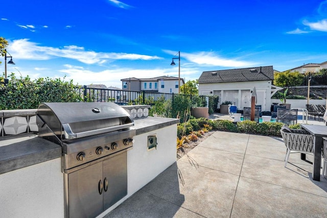 view of patio featuring area for grilling