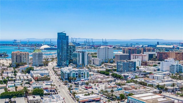 property's view of city with a water view
