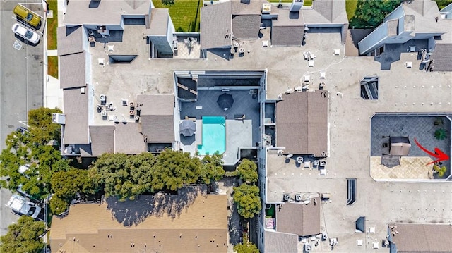 aerial view featuring a residential view