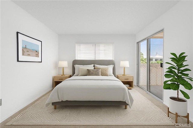 955 E 3rd St Unit 304, Long Beach, CA 90802 - bedroom with access to exterior, light carpet, and multiple windows
