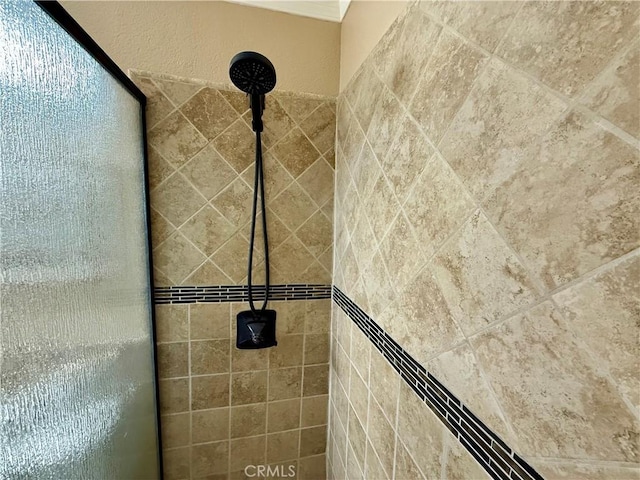 room details with tiled shower