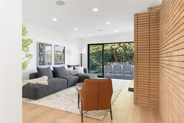 living room featuring hardwood / wood-style flooring and plenty of natural light