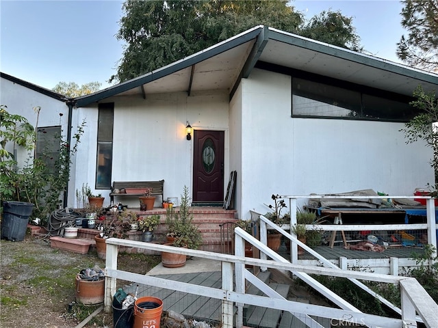 view of doorway to property